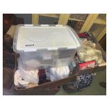 Boxes of misc linens