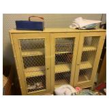 Cabinet top with contents