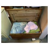 Hope chest and shelf contents