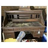 Roll top wooden desk