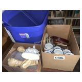 Misc glassware and busts