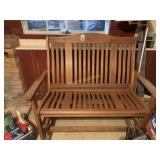 Wooden glider bench