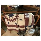 Quilt with rack