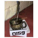 Sterling silver tea cup and spoons