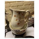 Autumn Leaf Pitcher and matching bowls