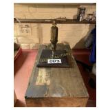 Steam whistle and wooden box