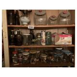 Contents of shelves, misc glassware & more