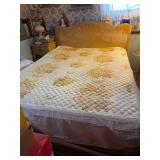 Three piece bedroom set, plus linens