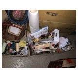 Woven baskets and misc items