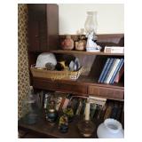 Contents of shelves, Ampex radio