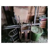 Chair, folding chairs, rocking chair (broken)