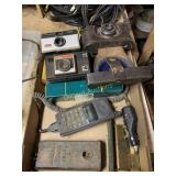 Cameras, cell phone, water clock