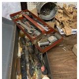 Tool box and contents and nails