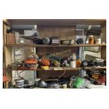 Top 3 shelf contents and lamp