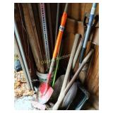 Shovels, pick axe & more