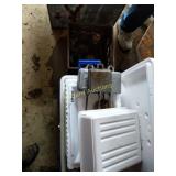 Coolers, pie iron, canning jar