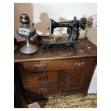 Wash stand, sewing machine and oil lamp base