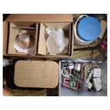 Drink cooler, lamps, picnic basket and more