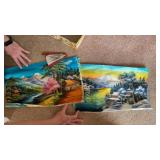 Oriental pictures and fan