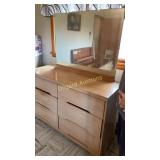 4-piece limed oak full sized bedroom suit
