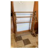 Oak quilt rack