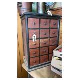 15 drawer wood tool chest with contents