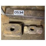 12 inch. railroad track and hammer heads