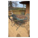 Patio table, 4 chairs
