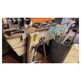 Wood workbench 87.5"x24" with vise