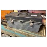 Plastic toolbox with contents