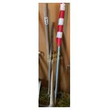 Pick axe, flag & others