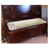 56"x20.75"x25" wood chest