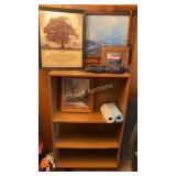 Bookshelf and pictures