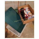 Plastic tote & light bulbs