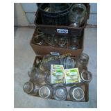 Canning jars & enameled strainer