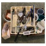 Misc kitchen items and glassware