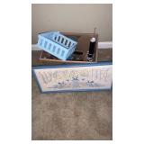 Welcome sign, watch and misc items