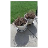 (2) Plastic Flower pots