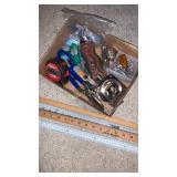 Misc hardware and yard sticks