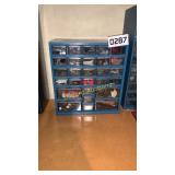 Multi drawer hardware cabinet with contents