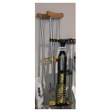 Crutches and pogo stick