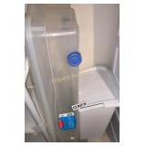 Plastic container and trash can