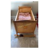 Wood rocking crib