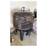 Coleman propane fire pit and oven mitts