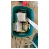 Dolly, pot, tote with contents
