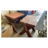 Two wood stools