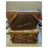 Woven picnic baskets