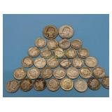 (29)Silver Dimes,(1) Merc Dime, (2)Silver Quarters