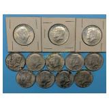 (12) 1964 Kennedy Halves
