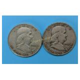 1948-P & 1948-D Franklin Halves, 1st year issue